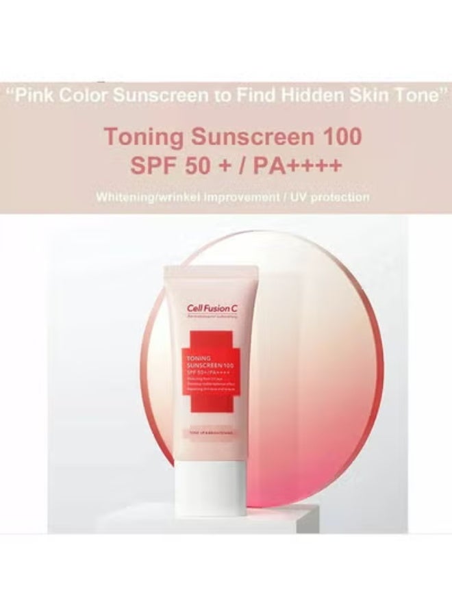 Cell Fusion C Toning Sunscreen 100, SPF 50+ PA++++, Tone Up and Brightening - Image 3